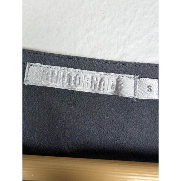 Bill Tornade Silk Gray Top Designer Contemporary Small - Picture 3 of 6